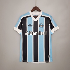 Camisa Grêmio Home 21/22 Torcedor Umbro Masculino - Azul e Preto