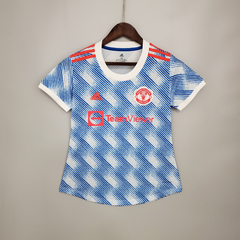 Camisa Manchester United Away 21/22 Torcedor Adidas Feminina - azul - comprar online