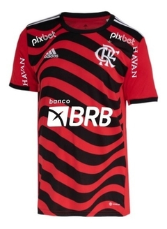 Camisa Flamengo III 2022/23 Com Patrocínios - Torcedor Adidas Masculino - Vermelha