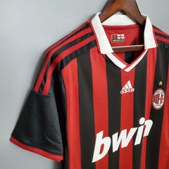 Camisa AC Milan Retrô 09/10 Torcedor Adidas Masculino - Preto e Vermelho - comprar online