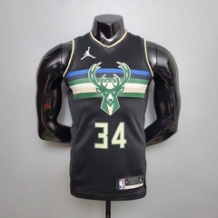 Regata Milkwaukee Bucks Preta - Nike Jordan - Masculina