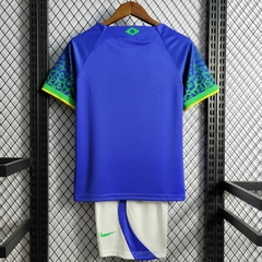 Kit Infantil Br@z!l 2022/23 Azul - Camisa e Shorts - comprar online