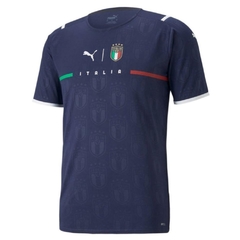 Camisa Seleção Itália Goleiro 21/22 Torcedor Puma Masculina - Azul