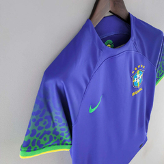 Camisa Seleção Br@z!l II 2022/23 Azul - Feminina Baby Look - loja online