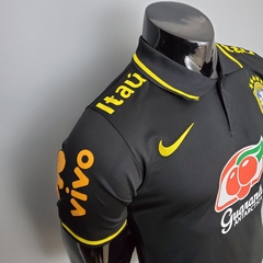 Camisa Seleção Brasileira Treino Polo 21/22 Nike - Preto - comprar online