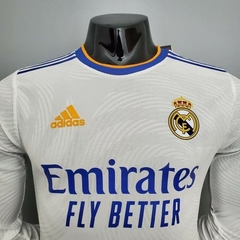 Camisa Real Madrid Manga Longa 21/22 Jogador Adidas Masculino - Branco na internet