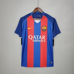 Camisa Barcelona Retrô 16/17 Torcedor Nike Masculino - Azul e Vermelho