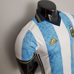 Camisa Seleção Argentina 1 22/23 Jogador Adidas Masculino - Azul e Branco na internet