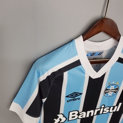 Camisa Grêmio Home 21/22 Torcedor Umbro Masculino - Azul e Preto - comprar online