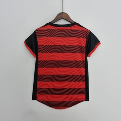 Camisa Flamengo 1 22/23 Torcedor Adidas Feminina - Vermelho e Preto - Lux Esports - Camisas de Futebol