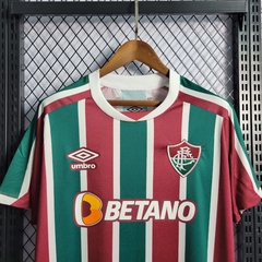 Camisa Fluminense I 22/23 Torcedor Umbro Masculino - Vermelho e Verde - Lux Esports - Camisas de Futebol