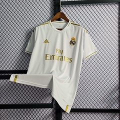 Camisa Real Madrid Retrô 18/19 Torcedor Adidas Masculina - Branca e Dourado