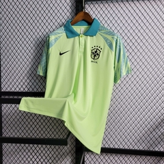 Camisa Seleção Br@z!l Polo 22/23 Torcedor Nike Masculina - Verde