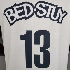 Regata NBA Brooklyn Nets Bed-Stuy Branca - Nike - Masculina - loja online