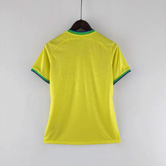 Camisa Seleção Br@z!l I 2022/23 Amarela - Feminina Baby Look na internet