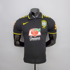 Camisa Seleção Brasileira Treino Polo 21/22 Nike - Preto