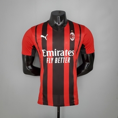 Camisa AC Milan 1 21/22 Jogador Puma Masculino - Vermelho e Preto