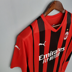 Camisa AC Milan I 21/22 Torcedor Puma Masculina - Vermelho e Preto - Lux Esports - Camisas de Futebol