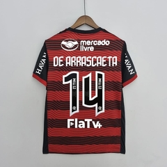 Camisa Flamengo l 22/23 C/ Patrocínios Torcedor Adidas Masculino - Vermelho e Preto - loja online