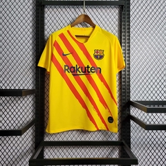 Camisa Barcelona Retrô 19/20 Torcedor Nike Masculina - Amarela - Lux Esports - Camisas de Futebol