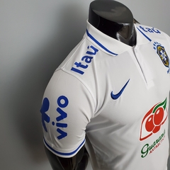 Camisa Seleção Brasileira Treino Polo 21/22 Nike - Branco - comprar online