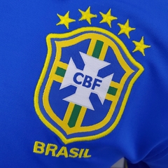 Camisa Seleção Brasileira Treino Polo 21/22 Nike - Azul