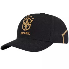 Boné CBF Aba Curva Snapback Preto - Adulto