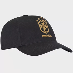 Boné CBF Aba Curva Snapback Preto - Adulto - loja online