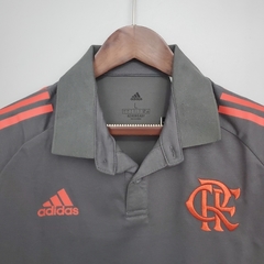 Camisa Flamengo Polo 21/22 Torcedor Adidas Feminina - Preta - Lux Esports - Camisas de Futebol