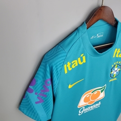 Camisa Seleção Brasileira Treino 21/22 Torcedor Nike Masculino - Azul Bebê na internet