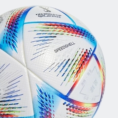 Bola de Futebol Adidas Al Rihla Pro - Copa do Mundo 2022 Campo - Branca e Azul na internet