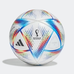 Bola de Futebol Adidas Al Rihla Pro - Copa do Mundo 2022 Campo - Branca e Azul