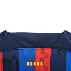 Camisa Barcelona I 22/23 Azul e Vermelha Feminina - Nike