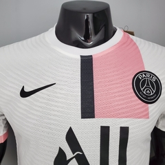 Camisa PSG 2 21/22 Jogador Nike Masculino - Rosa e Branco na internet