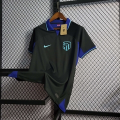 Camisa Atlético de Madrid Away 22/23 Torcedor Nike Masculino - Preto e Azul