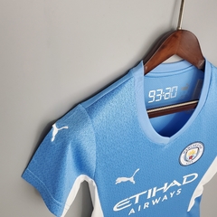 Camisa Manchester City Home 21/22 Torcedor Puma Feminina - Azul - Lux Esports - Camisas de Futebol