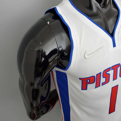 Regata Detroit Pistons Branca - Nike - Masculina na internet