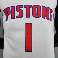 Regata Detroit Pistons Branca - Nike - Masculina - loja online