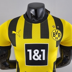 Camisa Borussia Dortmund I 22/23 Jogador Puma Masculina - Amarelo e Preto - Lux Esports - Camisas de Futebol