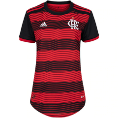 Camisa Flamengo 1 22/23 Torcedor Adidas Feminina - Vermelho e Preto