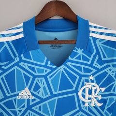 Camisa Flamengo Goleiro 22/23 Torcedor Adidas Masculina - Azul - loja online