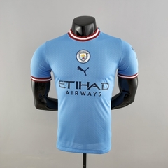 Camisa Manchester City I 22/23 Jogador Puma Masculino - Azul Bebê