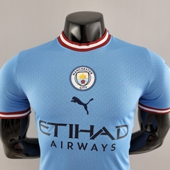 Camisa Manchester City I 22/23 Jogador Puma Masculino - Azul Bebê - Lux Esports - Camisas de Futebol