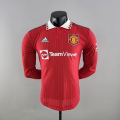 Camisa Manchester United Manga Longa 22/23 Jogador Adidas Masculina - Vermelha