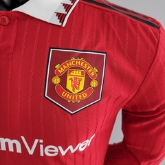 Camisa Manchester United Manga Longa 22/23 Jogador Adidas Masculina - Vermelha - loja online