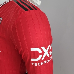 Imagem do Camisa Manchester United Manga Longa 22/23 Jogador Adidas Masculina - Vermelha