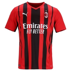 Camisa AC Milan I 21/22 Torcedor Puma Masculina - Vermelho e Preto