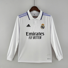 Camisa Real Madrid Manga Longa 22/23 Torcedor Adidas Masculino - Branco - comprar online