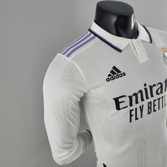 Camisa Real Madrid Manga Longa 22/23 Jogador Adidas Masculino - Branco na internet