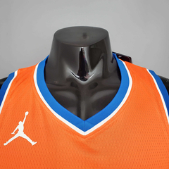 Regata Oklahoma City Thunder Laranja - Nike Jordan - Masculina - Lux Esports - Camisas de Futebol